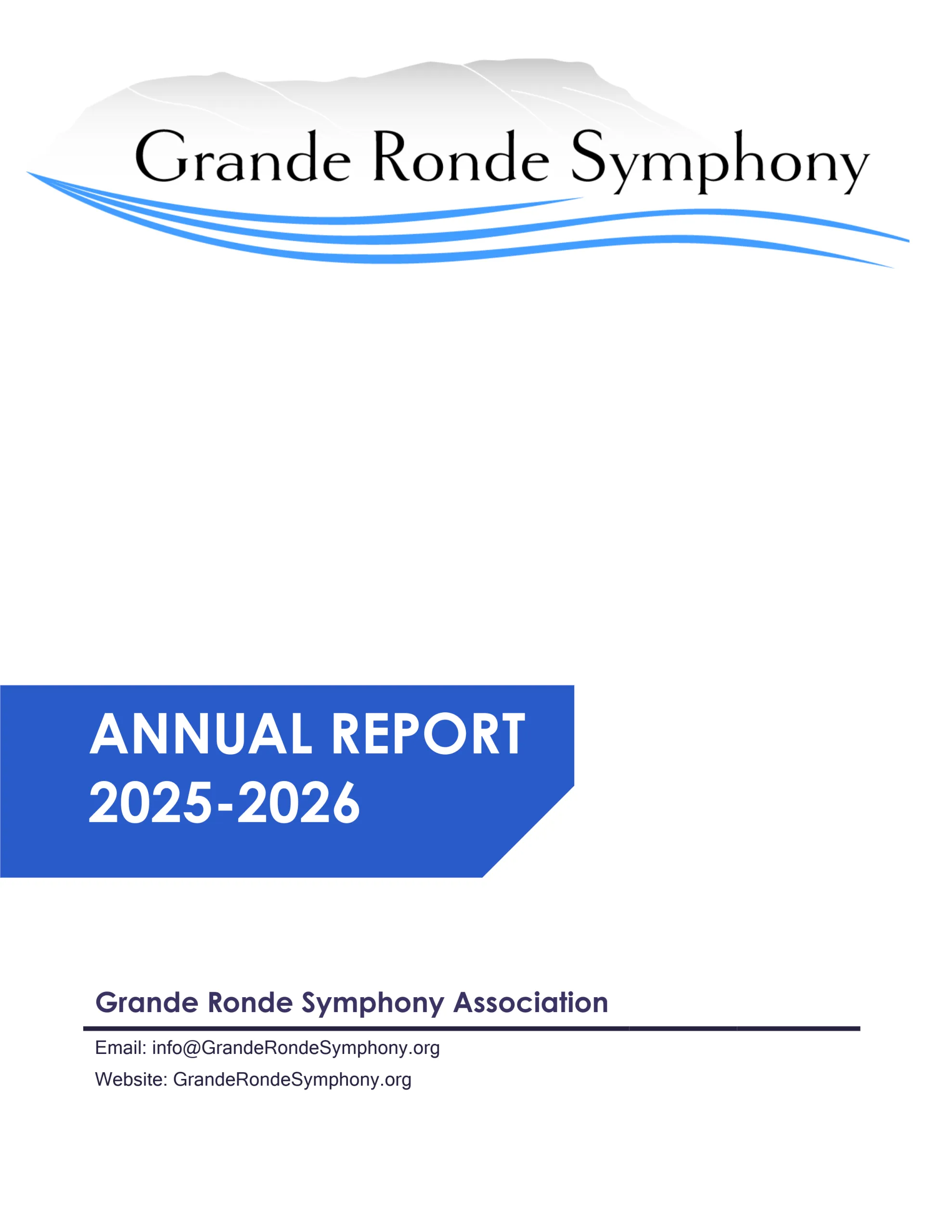 2025-26 Annual Report Cover Page