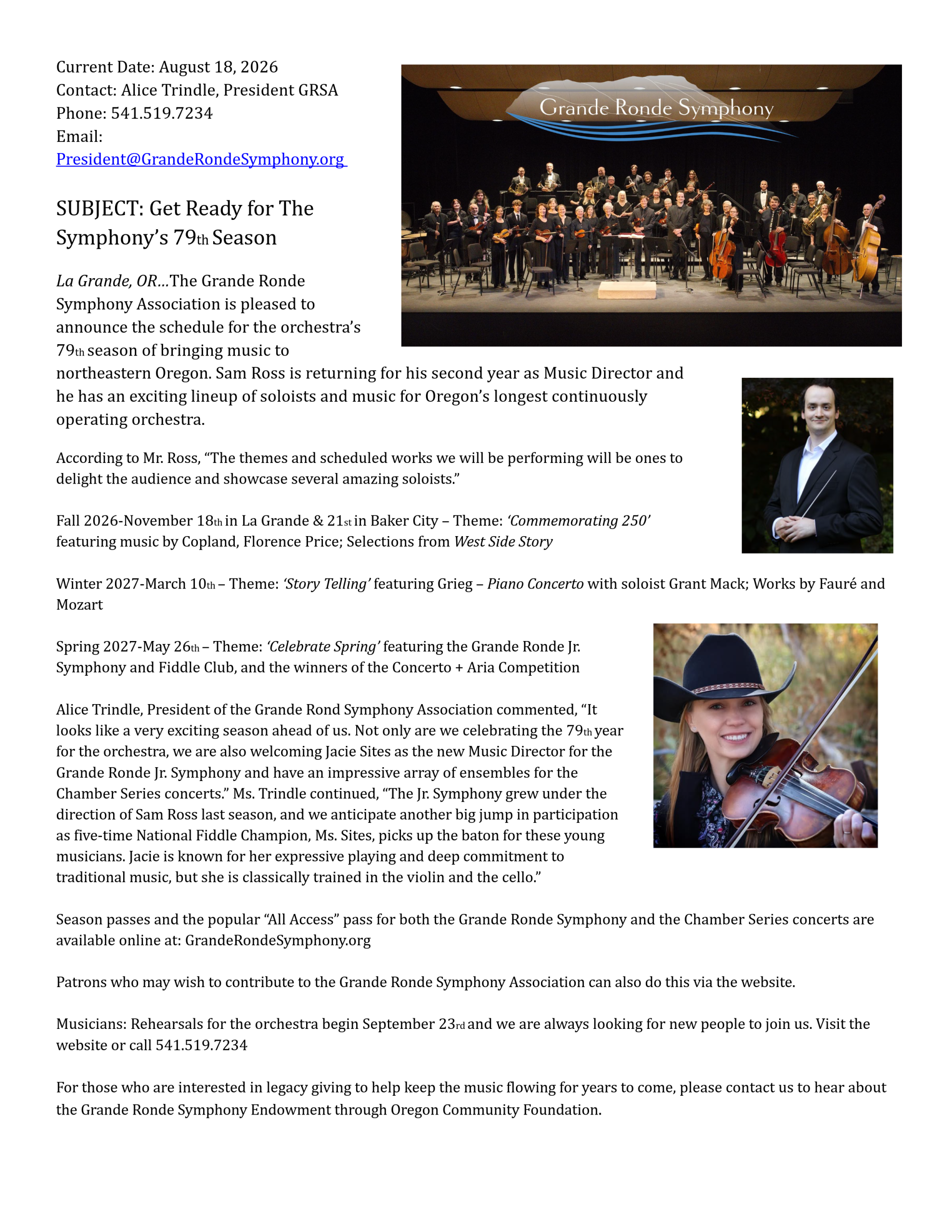 August 2026 Newsletter